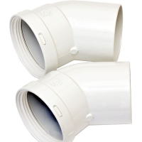 Коліно коаксіального димоходу Ariston 45°, Ø80 (2 шт.)
