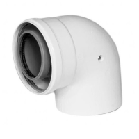 Колено коаксиального дымохода Ariston 90°, Ø80/125 (конд.)