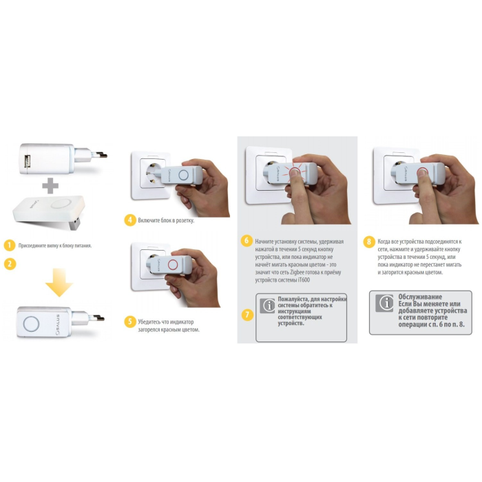 Координатор мережі Zigbee з зарядным Salus CO10RF