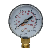 Манометр FADO вертикальний Д50 1/4" 10 бар