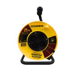 Удлинитель на катушке DOZER б/з ПВС 25м (2*1,5)