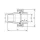 Американка PPR з латуною вставкою Blue Ocean 20х1/2