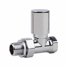 Кран радиаторный SD Forte 1/2" прямой хром SF235W15