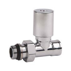 Кран радиаторный SD Forte 1/2" с антитечкой прямой хром SF237W15