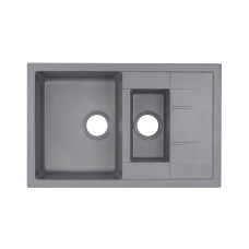 Кухонна мийка з додатковою чашею Qtap CS 7648 Grey (QT7648GRE471)