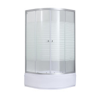 Душова кабіна Lidz Wieza SC80x80.SAT.MID.L, скло Linie 4 мм