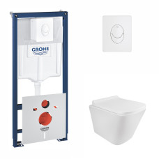 Набор инсталляций 4 в 1 Grohe Rapid SL 38722001 + унитаз с сиденьем Qtap Tern QT1733052ERW