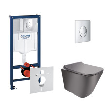 Набор инсталляций 4 в 1 Grohe Rapid SL 38721001 + унитаз с сиденьем Qtap Tern QT1733052ER