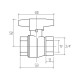 Кран кульовий Rastelli Nova Plus 3/4