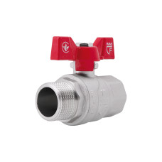 Кран шаровой SD Forte 1" ВЗ для воды (бабочка) SF607W25