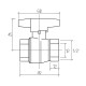 Кран кульовий Rastelli Nova Plus 1/2