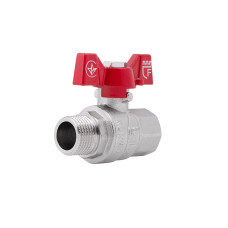 Кран шаровой SD Forte 1/2" ВЗ для воды (бабочка) SF607W15