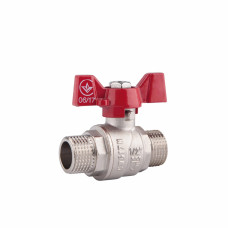 Кран шаровой SD Forte 1/2" ЗР для воды (бабочка) SF606W15