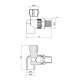 Кран кульовий радіаторний PPR Alfa Plast 20х1/2
