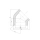 Кутик PPR Alfa Plast 63, 45°