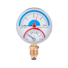 Термоманометр SD Plus 80 мм 1/2", заднее подключение SD1724B