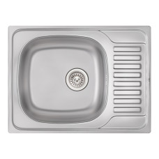 Кухонная мойка Qtap 6550 0,8 мм Satin (QT6550SAT08)