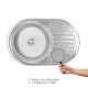 Кухонная мойка Lidz 7750 0,8мм Satin (LIDZ7750SAT)