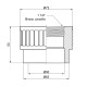 Муфта PPR Alfa Plast 50х1" 1/2 ВР