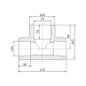 Трійник PPR Blue Ocean 110х75х110 редукційний