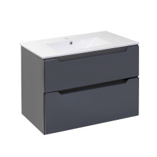 Комплект Qtap Scorpio 810х585х460 Graphite тумба підвісна +  раковина урізна QT1472TPВ8023080CG