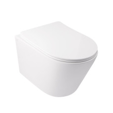 Унитаз подвесной Qtap Swan безобедочный с сиденьем Soft-close QT16335178W