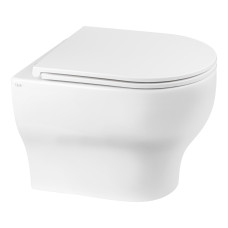 Унитаз подвесной Qtap Aries безобедочный с сиденьем Soft-close QT0333063ERW