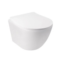 Унитаз подвесной Qtap Jay безобедочный с сиденьем Soft-close QT07335176W