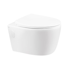 Унитаз подвесной Qtap Leo безобедочный с сиденьем Soft-close QT11331002ERW