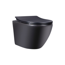 Унитаз подвесной Qtap Robin New безобедочный с сиденьем Soft-close QT1333046ENRMB