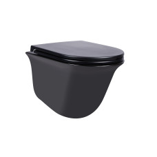 Унитаз подвесной Qtap Virgo безобедочный с сиденьем Soft-close QT1833051ERMB