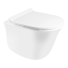Унитаз подвесной Qtap Virgo безобедочный с сиденьем Soft-close QT1833051ERW