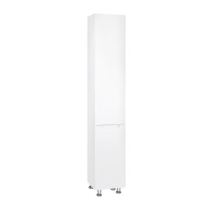 Пенал підлоговий Qtap Scorpio 350х1900х300 White з кошиком для білизни QT1475PN1901KRW