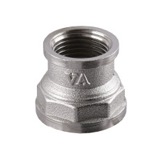 Муфта редукційна 3/4″х1/2″ВВ нікельована полегшена А0306А(нк)