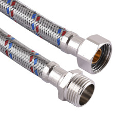 Шланг нержавеющая сталь SOLOMON 1/2″х1/2″ НВ 0,4м HS31
