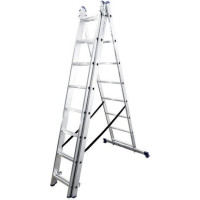 Алюминиевая трехсекционная лестница Virastar Triomax 3х8 ступеней (VTL038)