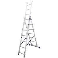 Алюминиевая трехсекционная лестница Virastar Triomax 3х7 ступеней (VTL037)