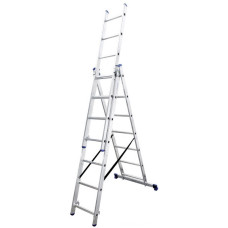Алюминиевая трехсекционная лестница Virastar Triomax 3х7 ступеней (VTL037)
