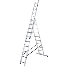 Алюминиевая трехсекционная лестница Virastar Triomax 3х10 ступеней (VTL310)