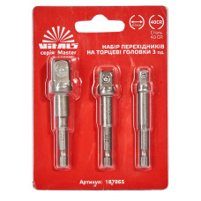 Набір перехідників до торцевих головок 1/2", 1/4" и 3/8" 3 од. Vitals