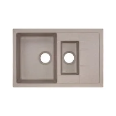 Кухонна мийка з додатковою чашею Qtap CS 7648 Beige (QT7648BEI551)