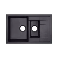 Кухонна мийка з додатковою чашею Qtap CS 7648 Beton (QT7648BET502)