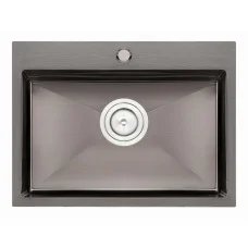 Кухонна мийка Qtap D5843BL 2.7/1.0 мм Black (QTD5843BLPVD10)
