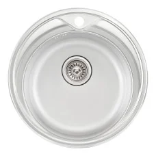 Кухонна мийка Qtap D510 0,8 мм Satin (QTD510SAT08)