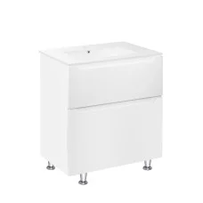 Комплект Qtap Scorpio 710х825х460 White тумба підлогова + раковина урізна Qtap Scorpio QT1471TNВ7013070CW