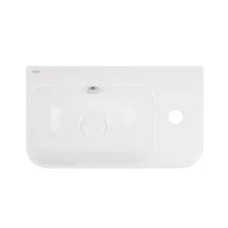 Раковина Qtap Tern 450х260х155 White з донним клапаном QT17115117RW