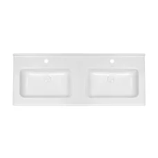 Раковина подвійна Qtap Albatross 1210х467х195 White з донним клапаном QT0111FL8167GW