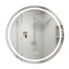 Дзеркало Qtap Mideya R800 з LED-підсвічуванням Touch, з антизапотіванням, димером, рег. яскравості QT2078NCR8080W