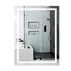 Дзеркало Qtap Mideya (DC-F937) 600х800 з LED-підсвічуванням Touch, з антизапотіванням, димером, рег. яскравості QT2078F937W