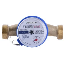 Лічильник холодної води ECOSTAR DN20 3/4″   БЕЗ ШТУЦЕРА   L130 E-C 4,0